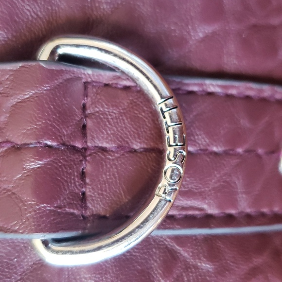 Rosetti Midtown Eggplant Leather Satchel Bag / Shoulder Purse. - Picture 6 of 16